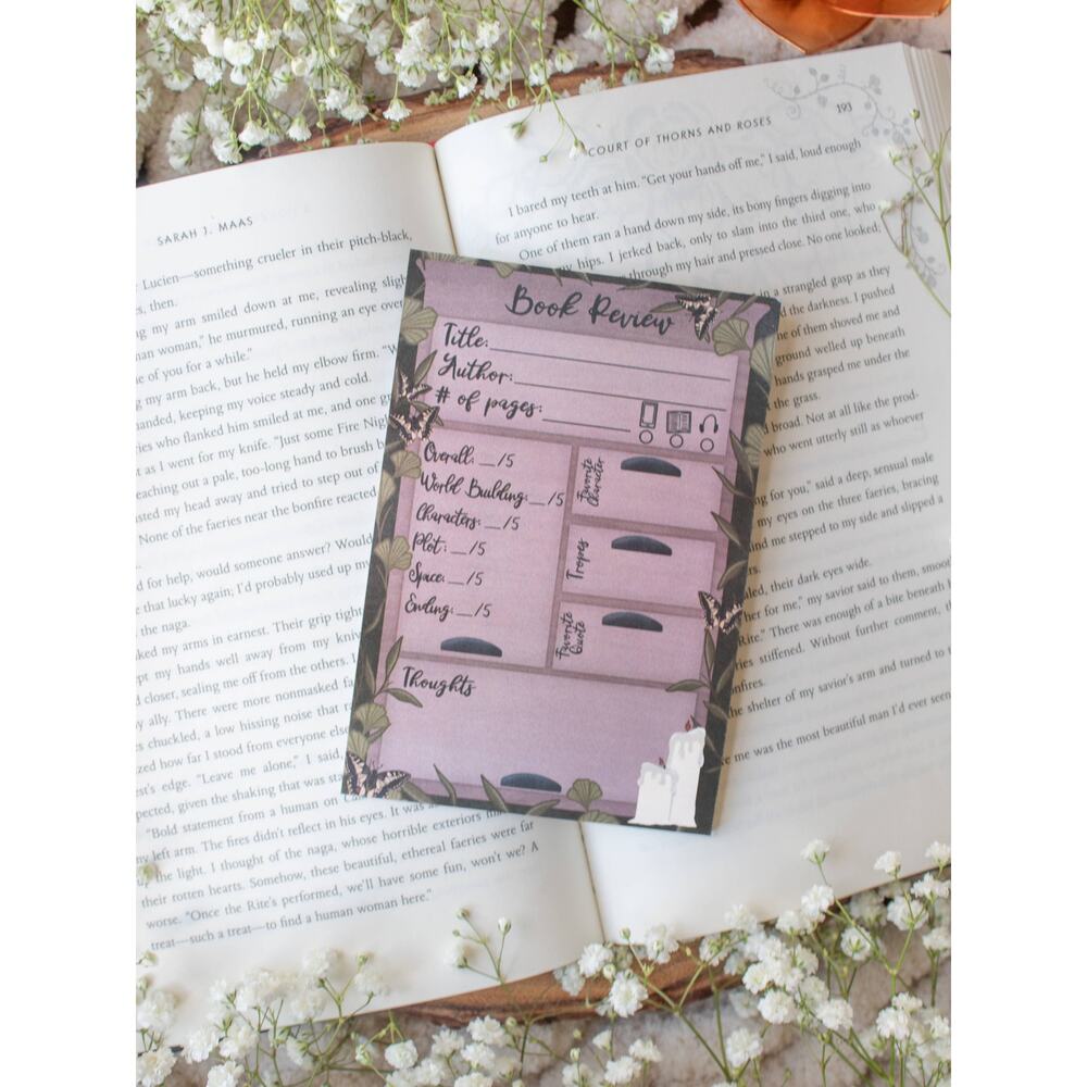 4x6 Book Review Post-it Notepad | Apothecary